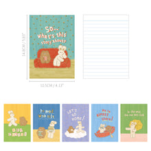 Load image into Gallery viewer, Monolike Mini Unmatched Friends Line Note 6P SET _Mini note, Pocket note, Line note, a portable note, 105x148mm, 48pages