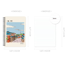 Load image into Gallery viewer, Monolike Seoul A5 Line Spiral Notebook, Bukchon - Hardcover 5.83 x 8.27inch 128 Page