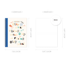 Load image into Gallery viewer, Monolike Spiral School Notebook, Olly Molly A 4P SET - 7.09 x 9.45inch, 98 Page, Academic Line Notebook