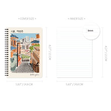 Load image into Gallery viewer, Monolike Seoul A5 Line Spiral Notebook, Haebangchon - Hardcover 5.83 x 8.27inch 128 Page