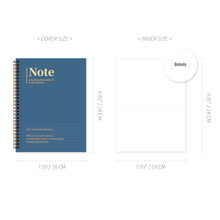Load image into Gallery viewer, Monolike Spiral School Notebook, Subject A 4P SET - 7.09 x 9.45inch, 98 Page, Academic Line Notebook