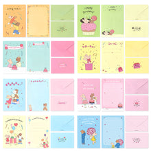 Load image into Gallery viewer, Monolike Happy and Lucky Birthday Letter Paper and Envelopes Set - 8Type, 32 Letter Paper + 16 Envelopes