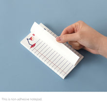 Load image into Gallery viewer, Monolike Memopad Ordinary days SET - 4 Packs, 4 Different Designs, 80 Sheets Per Pad, Total 320 Sheets, Note pads, Writing pads, 80x148mm