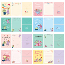 Load image into Gallery viewer, Monolike Olly Molly Birthday Letter Paper and Envelopes Set - 8Type, 32 Letter Paper + 16 Envelopes