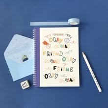 Load image into Gallery viewer, Monolike Spiral School Notebook, Olly Molly A 4P SET - 7.09 x 9.45inch, 98 Page, Academic Line Notebook