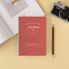 Load image into Gallery viewer, Monolike Archive A5 Line Spiral Notebook, Red - Hardcover 5.83 x 8.27inch 128 Page