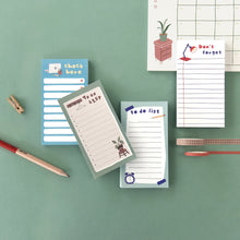 Load image into Gallery viewer, Monolike Memopad Ordinary days SET - 4 Packs, 4 Different Designs, 80 Sheets Per Pad, Total 320 Sheets, Note pads, Writing pads, 80x148mm