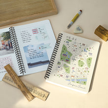 Load image into Gallery viewer, Monolike Streets of Seoul A5 Line Spiral Notebook, Jongno - Hardcover 5.83 x 8.27inch 128 Page