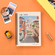 Load image into Gallery viewer, Monolike Seoul A5 Line Spiral Notebook, Haebangchon - Hardcover 5.83 x 8.27inch 128 Page
