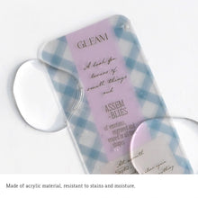 Load image into Gallery viewer, Monolike Nostalgia Pink+Blue Hard Bookmark 6P SET - Acryilc bookmarks, Bookclips, Design bookmarks