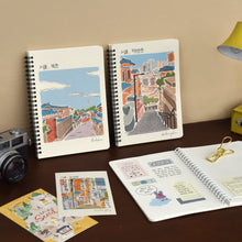 Load image into Gallery viewer, Monolike Seoul A5 Line Spiral Notebook, Haebangchon - Hardcover 5.83 x 8.27inch 128 Page