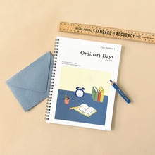 Load image into Gallery viewer, Monolike Spiral School Notebook, Ordinary days A 4P SET - 7.09 x 9.45inch, 98 Page, Academic Line Notebook