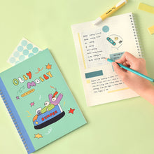 Load image into Gallery viewer, Monolike Spiral School Notebook, Olly Molly A 4P SET - 7.09 x 9.45inch, 98 Page, Academic Line Notebook