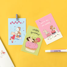 Load image into Gallery viewer, Monolike Happy and Lucky, Birthday Single card - mix 12 pack, greeting card, 3.9x5.8