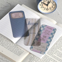 Load image into Gallery viewer, Monolike Nostalgia Pink+Blue Hard Bookmark 6P SET - Acryilc bookmarks, Bookclips, Design bookmarks