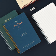 Load image into Gallery viewer, Monolike Archive A5 Line Spiral Notebook, Green - Hardcover 5.83 x 8.27inch 128 Page