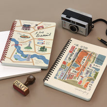 Load image into Gallery viewer, Monolike Seoul A5 Line Spiral Notebook, Samcheongdong - Hardcover 5.83 x 8.27inch 128 Page