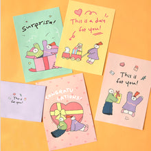 Load image into Gallery viewer, Monolike Olly Molly Birthday Letter Paper and Envelopes Set - 8Type, 32 Letter Paper + 16 Envelopes