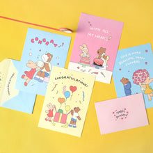 Load image into Gallery viewer, Monolike Happy and Lucky Birthday Letter Paper and Envelopes Set - 8Type, 32 Letter Paper + 16 Envelopes