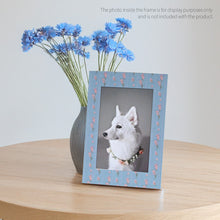 Load image into Gallery viewer, Monolike Standing Design Paper Photo frame 4x6 Olivia's Flowers, Blue 10pack - Fits 4x6" Pictures