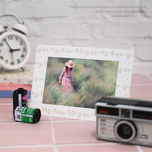 Load image into Gallery viewer, Monolike Standing Design Paper Photo frame 4x6 Olivia's Flowers, White 10pack - Fits 4x6" Pictures