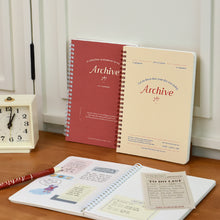 Load image into Gallery viewer, Monolike Archive A5 Line Spiral Notebook, Ivory - Hardcover 5.83 x 8.27inch 128 Page