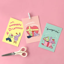 Load image into Gallery viewer, Monolike Olly Molly, Birthday Single card - mix 12 pack, greeting card, 3.9x5.8