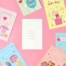 Load image into Gallery viewer, Monolike Happy and Lucky, Birthday Single card - mix 12 pack, greeting card, 3.9x5.8