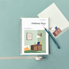 Load image into Gallery viewer, Monolike Spiral School Notebook, Ordinary days A 4P SET - 7.09 x 9.45inch, 98 Page, Academic Line Notebook