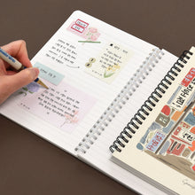 Load image into Gallery viewer, Monolike Seoul A5 Line Spiral Notebook, Haebangchon - Hardcover 5.83 x 8.27inch 128 Page