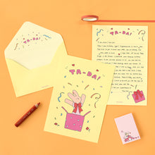 Load image into Gallery viewer, Monolike Happy and Lucky Birthday Letter Paper and Envelopes Set - 8Type, 32 Letter Paper + 16 Envelopes