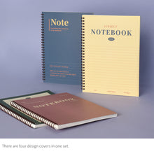 Load image into Gallery viewer, Monolike Spiral School Notebook, Subject A 4P SET - 7.09 x 9.45inch, 98 Page, Academic Line Notebook