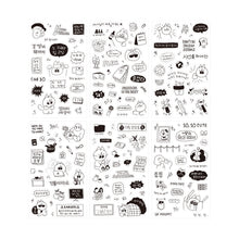 Load image into Gallery viewer, Monolike Little Doodle One Day Theme Sticker 6P Set - Aesthetic Removable Stickers for Journaling, Scrapbooking, Multicolor, Size: 4.33 x 5.51 inches