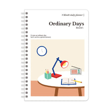 Load image into Gallery viewer, Monolike Ordinary days 4 Month Study Planner, Lamp - Academic Planner, Weekly & Monthly Planner, Study plan