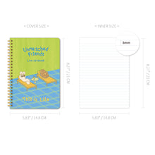 Load image into Gallery viewer, Monolike Unmatched Friends A5 Line Spiral Notebook, Sunbed - Hardcover 5.83 x 8.27inch 128 Page