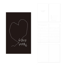 Load image into Gallery viewer, Monolike PVC Handy Planner Notebook Little Doodle, Love more - Undated 5 Month Planner, Handheld Lay Flat Diary with Clear PVC Pocket Cover for Office
