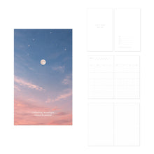 Load image into Gallery viewer, Monolike PVC Handy Planner Notebook Moonlight, Rosy night - Undated 5 Month Planner, Handheld Lay Flat Diary with Clear PVC Pocket Cover for Office