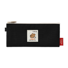 Load image into Gallery viewer, Monolike Happy and Lucky Daily pen case, Lucky Black - Slim Water-Resistant Nylon Pen Pouch, Aesthetic Vivid Stationery Organizer for Office