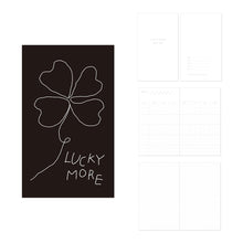 Load image into Gallery viewer, Monolike PVC Handy Planner Notebook Little Doodle, Lucky more - Undated 5 Month Planner, Handheld Lay Flat Diary with Clear PVC Pocket Cover for Office