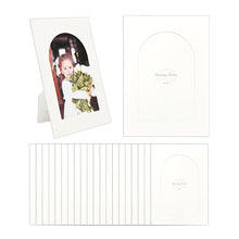 Load image into Gallery viewer, Monolike Standing Paper Photo Frames 4x6 Inch Window, Arch 20 Pack - Tabletop Cardboard Picture Frame Stand Set with Various Window Shapes for Desktop & Shelf Display