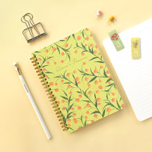 Load image into Gallery viewer, Monolike Olivia's Flowers A5 Line Spiral Notebook, Yellow - Hardcover 5.83 x 8.27inch 128 Page