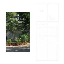 Load image into Gallery viewer, Monolike PVC Handy Planner Notebook Capture The Life, Garden terrace - Undated 5 Month Planner, Handheld Lay Flat Diary with Clear PVC Pocket Cover for Office