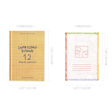 Load image into Gallery viewer, Monolike Hardcover Unmatched Friends Diary, 08. Vintage yellow - Academic Planner Weekly & Monthly Planner