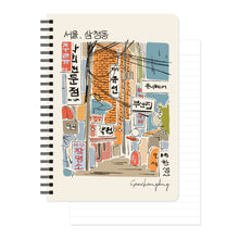 Load image into Gallery viewer, Monolike Seoul A5 Line Spiral Notebook, Samcheongdong - Hardcover 5.83 x 8.27inch 128 Page