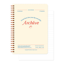 Load image into Gallery viewer, Monolike Archive A5 Line Spiral Notebook, Ivory - Hardcover 5.83 x 8.27inch 128 Page