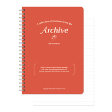 Load image into Gallery viewer, Monolike Archive A5 Line Spiral Notebook, Red - Hardcover 5.83 x 8.27inch 128 Page