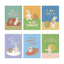 Load image into Gallery viewer, Monolike Mini Unmatched Friends Line Note 6P SET _Mini note, Pocket note, Line note, a portable note, 105x148mm, 48pages