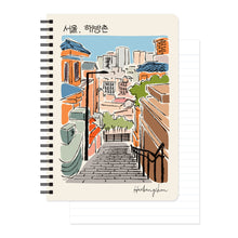 Load image into Gallery viewer, Monolike Seoul A5 Line Spiral Notebook, Haebangchon - Hardcover 5.83 x 8.27inch 128 Page