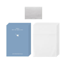 Load image into Gallery viewer, Monolike Paper Frame Photo Card Soft, Blue 5P SET - 4x6 Inch Picture Frame Note Card, Greeting cards, Assorted Happy Birthday, Thank you