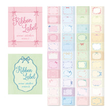 Load image into Gallery viewer, Monolike Wow Sticker Ribbon Label Series.1 + Series.2 Set - Mini Size Cute Stickers, Square Stickers